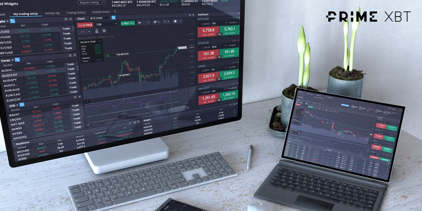 PrimeXBT markets view where bonus funds can be used for practice and live trading
