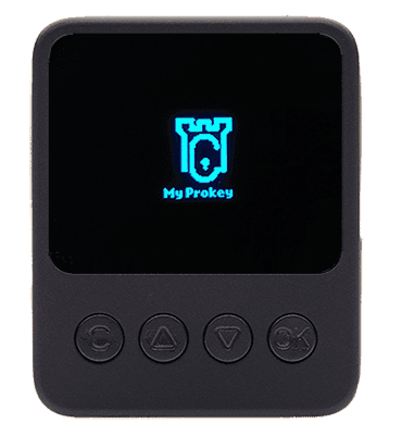 Prokey Optimum hardware wallet showing its secure element chip