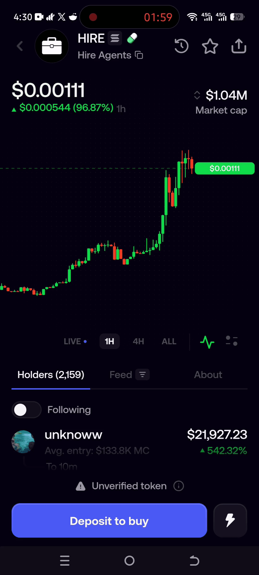 FOMO.family perps trading screen with leverage and position controls