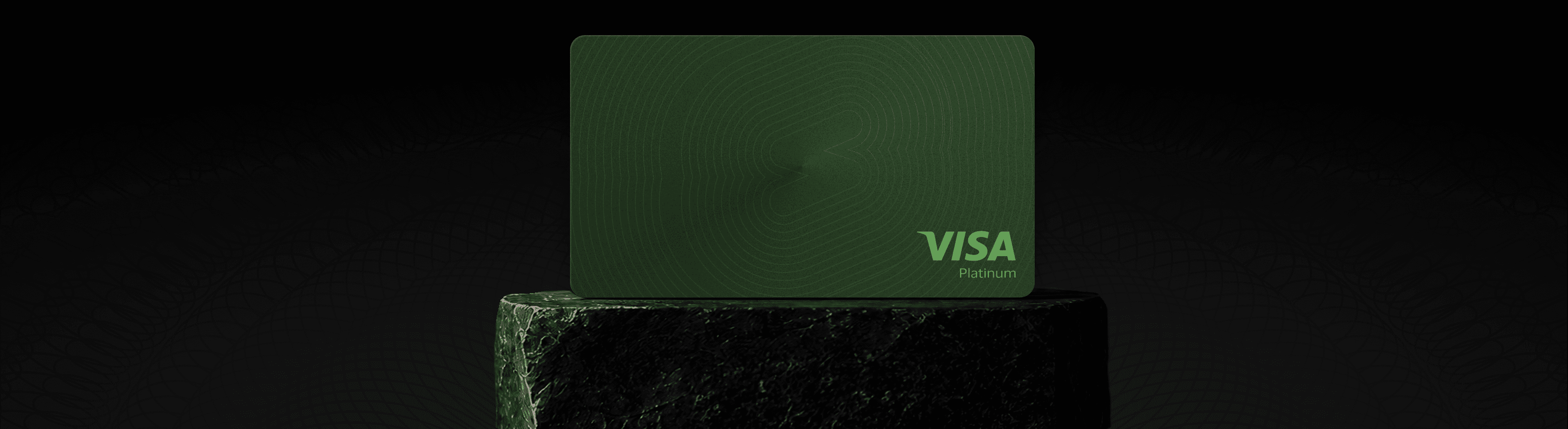Solid green Visa card, official product image from solid.xyz