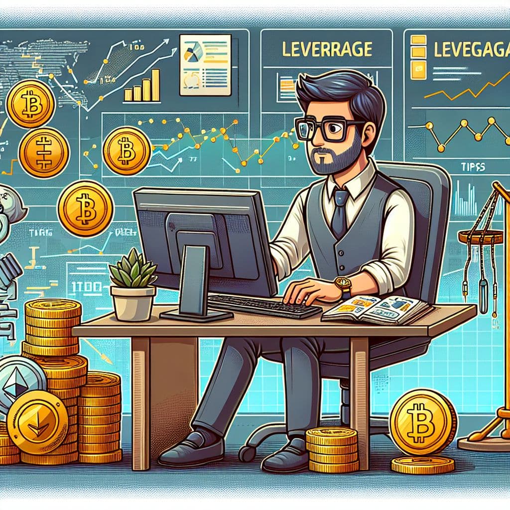 Diagram showing how leverage multiplies both gains and losses in crypto trading