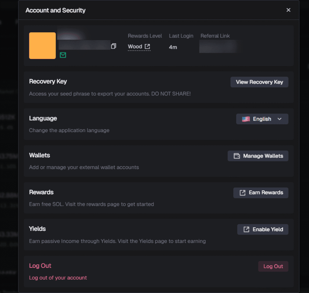 Axiom Trade account security settings tutorial