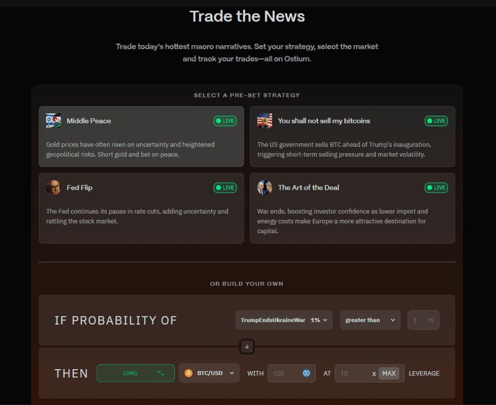 Ostium trading strategies and automation options overview