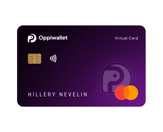 OppiWallet virtual card activation screen